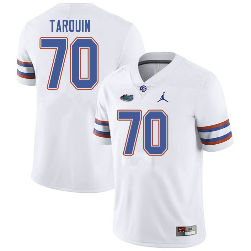 Men's NCAA Florida Gators Michael Tarquin #70 Stitched Authentic Jordan Brand White College Football Jersey XDQ1165AK